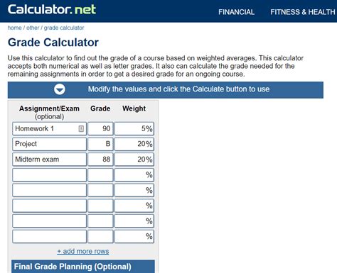 test grade impact calculator|grade calculator assignment.